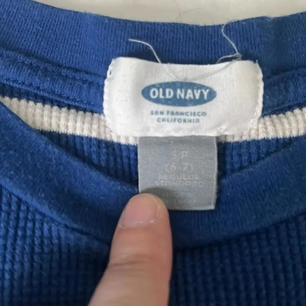 Old Navy Thin Stripe Waffleknit Shirt Size Small Youth